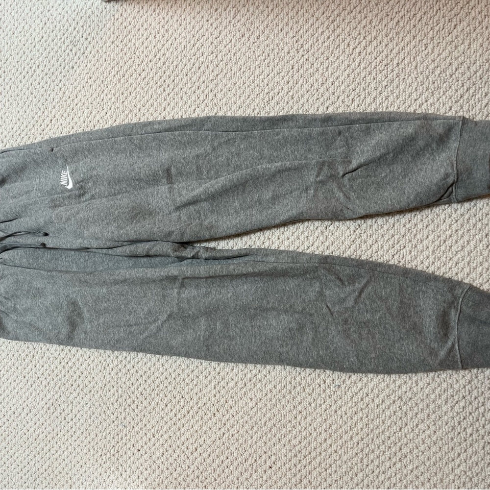 Nike Gray Track Pants with Moisture-Wicking Fabric